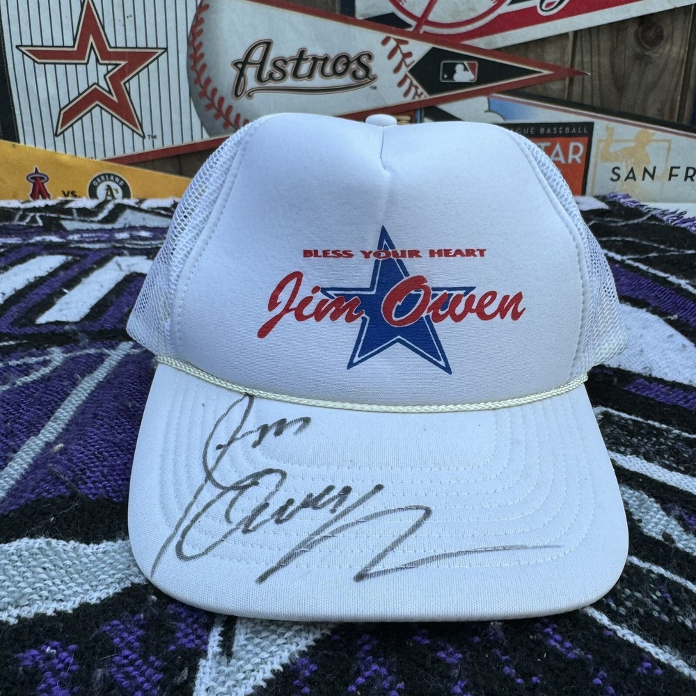 Autographed Jim Owen Trucker Hat Ford Shelby Cobra &‎ Mustang Brand Manager GT